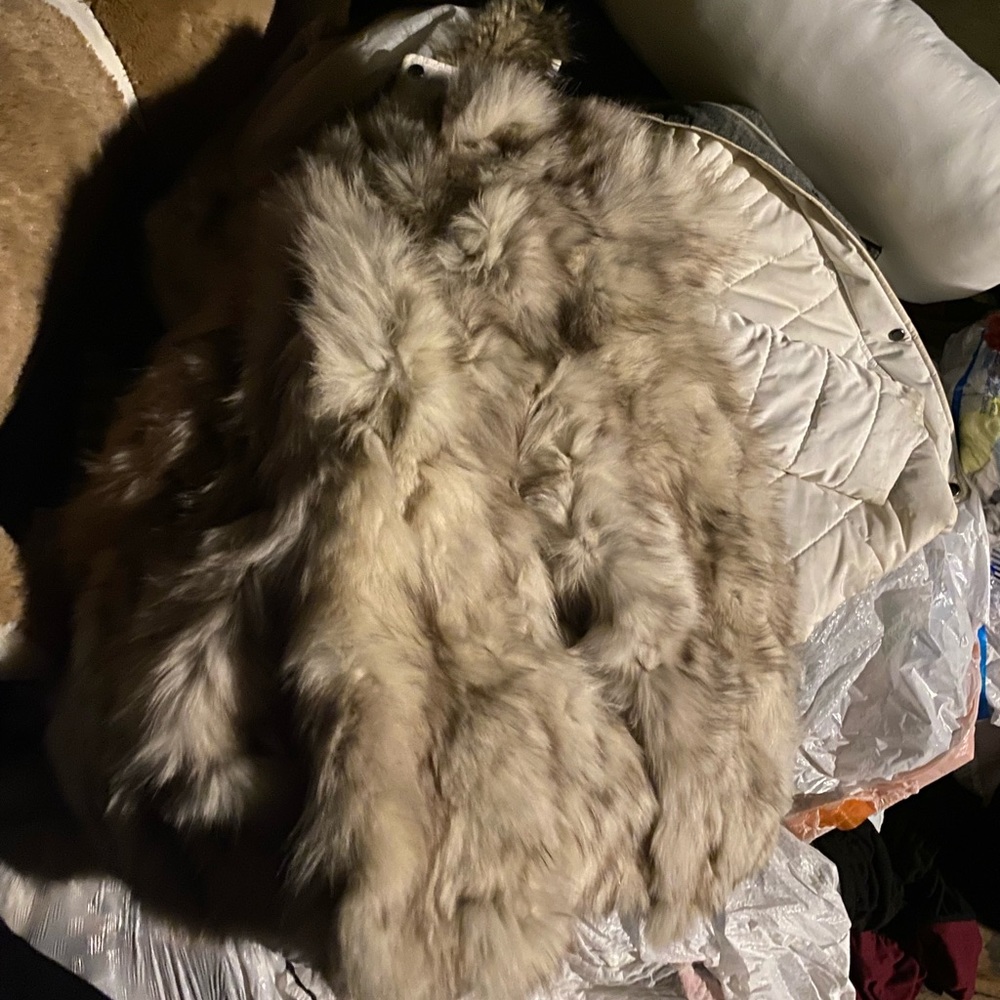 fur coat n winter coat obviously the white one is the winter coat